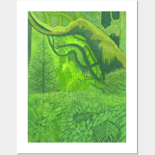 Forest Jungle Green Summer Posters and Art